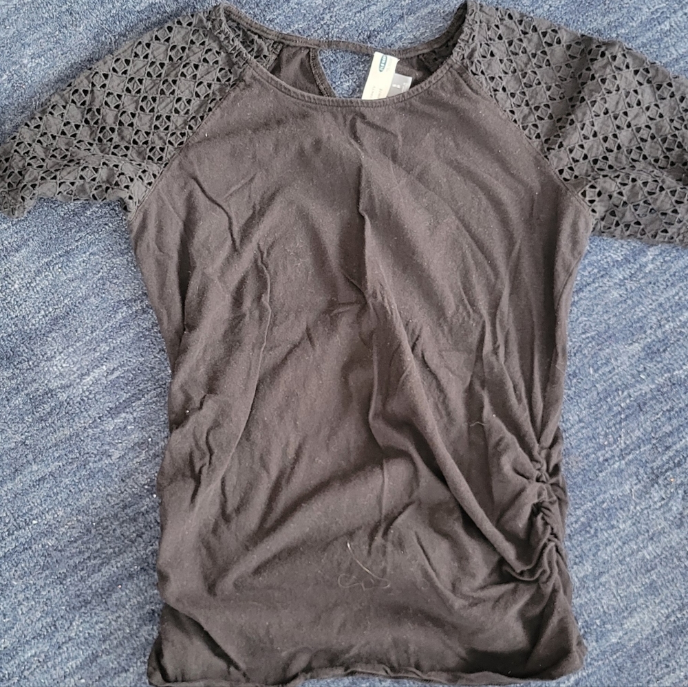 Black maternity shirt